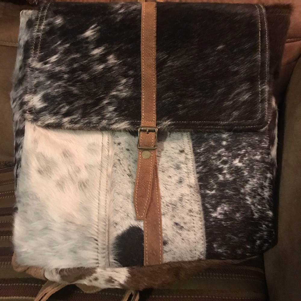 Myra Cowhide Bookbag Purse